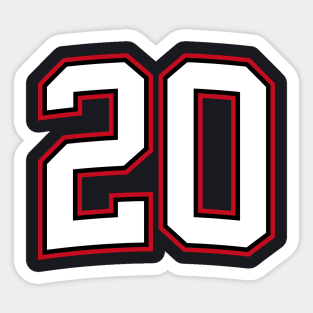 Number Twenty 20 Sticker